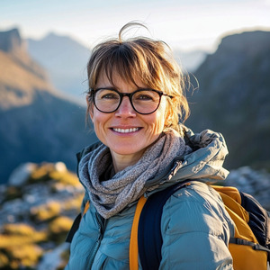 The Author of Narcissisticmind, Emily Thompson, on a hike through a mountain region.